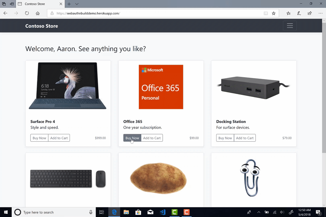 Přihlašování k Microsoft účtu.