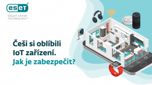 infografika - IoT zařízení, chytrá domácnost - jak je zabezpečit