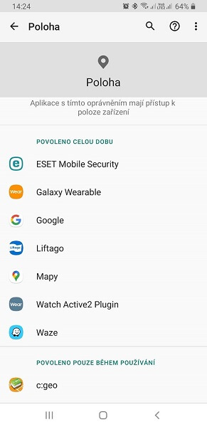 Jak nastavit oprávnění v Androidu