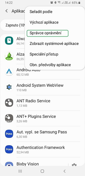 Jak nastavit oprávnění v Androidu