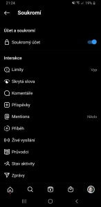 Jak nastavit účet na instagramu jako soukromý