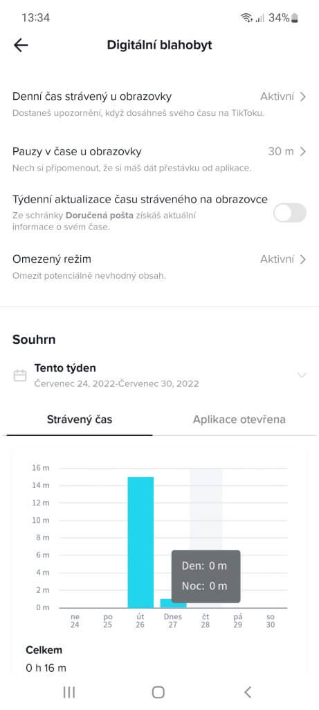 Funkce Digitální blahobyt pomůže prokastinátorům nestrávit u TikToku příliš času.