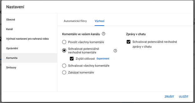 Na Youtube můžete filtrovat šikanózní komentáře, jak zakázat komentáře na youtube