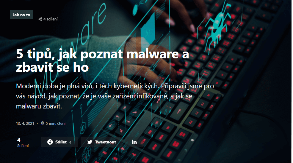 Jak poznat malware a jak se ho zbavit