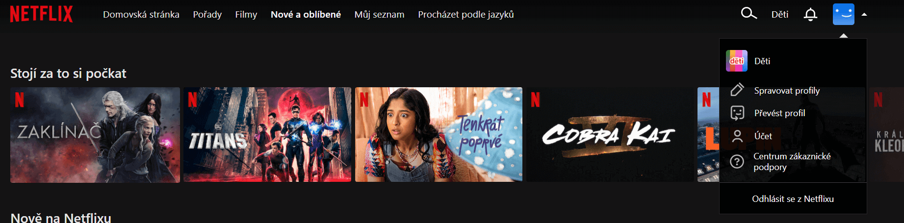 jak nastavit dětský účet na netflixu.