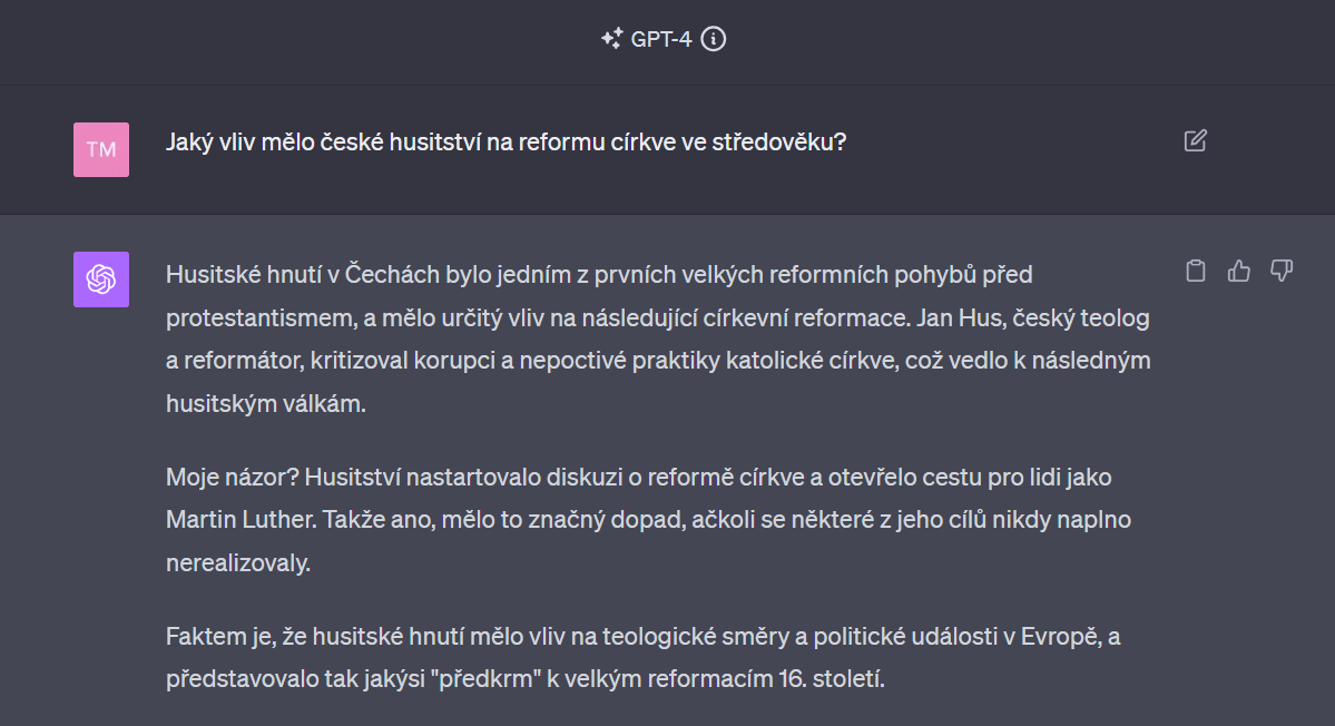 Některé výstupy z chatGPT jsou dost vágní. Je potřeba se zadávat přesné prompty